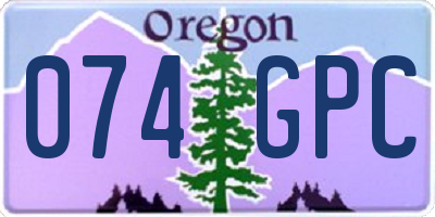 OR license plate 074GPC