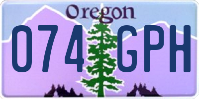 OR license plate 074GPH