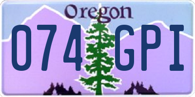 OR license plate 074GPI