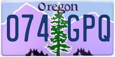 OR license plate 074GPQ