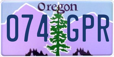 OR license plate 074GPR