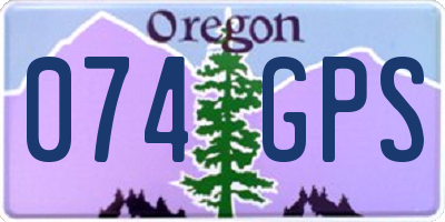OR license plate 074GPS