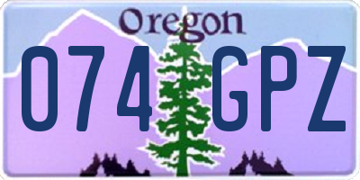 OR license plate 074GPZ