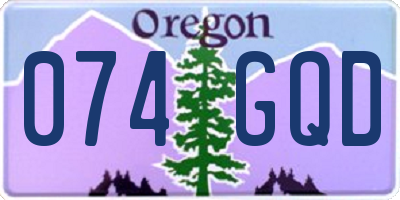 OR license plate 074GQD
