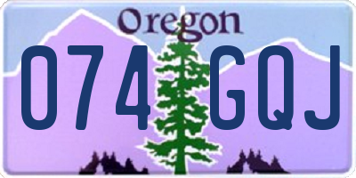 OR license plate 074GQJ