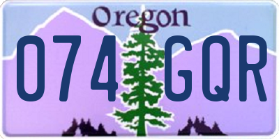 OR license plate 074GQR