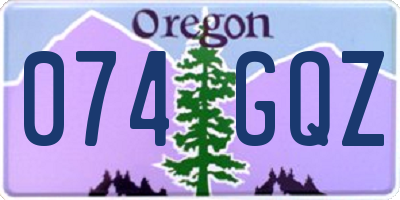OR license plate 074GQZ