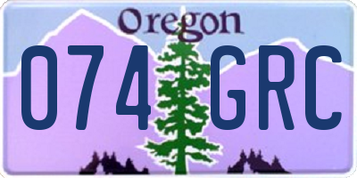 OR license plate 074GRC