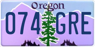 OR license plate 074GRE