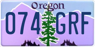 OR license plate 074GRF