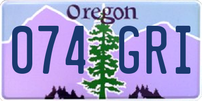 OR license plate 074GRI