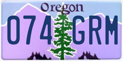 OR license plate 074GRM
