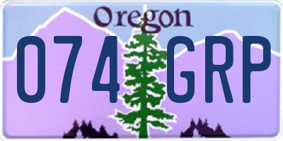 OR license plate 074GRP