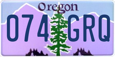 OR license plate 074GRQ
