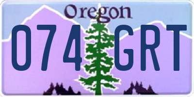 OR license plate 074GRT