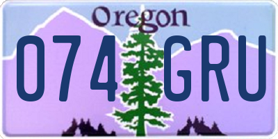 OR license plate 074GRU