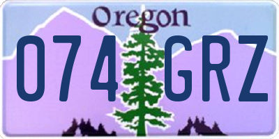 OR license plate 074GRZ