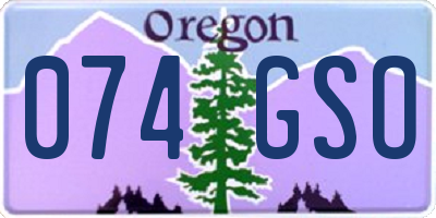 OR license plate 074GSO