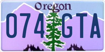 OR license plate 074GTA