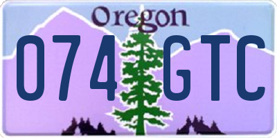 OR license plate 074GTC