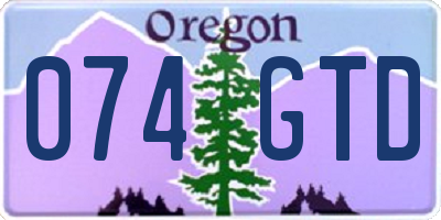 OR license plate 074GTD