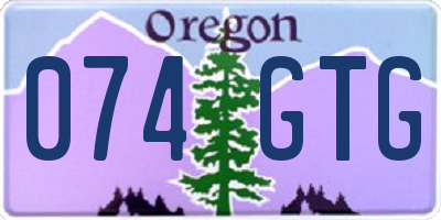 OR license plate 074GTG