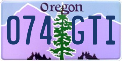 OR license plate 074GTI