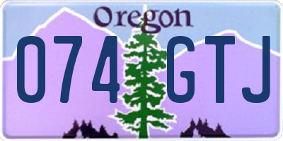 OR license plate 074GTJ