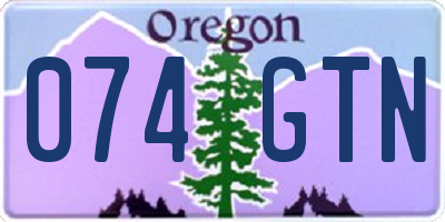 OR license plate 074GTN