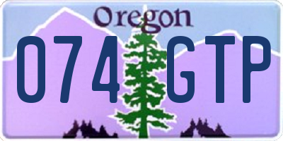 OR license plate 074GTP