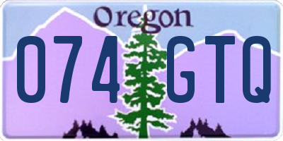 OR license plate 074GTQ