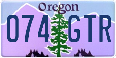 OR license plate 074GTR