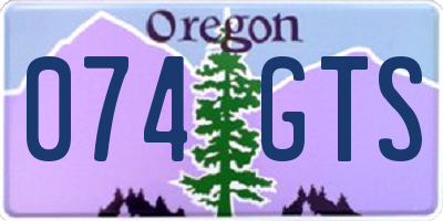 OR license plate 074GTS