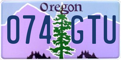 OR license plate 074GTU
