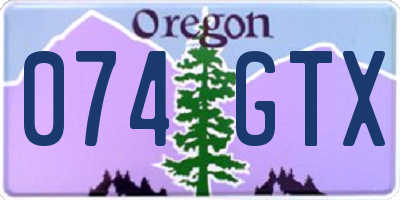 OR license plate 074GTX