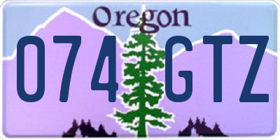 OR license plate 074GTZ
