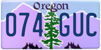 OR license plate 074GUC