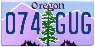 OR license plate 074GUG