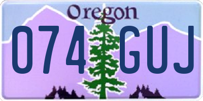 OR license plate 074GUJ