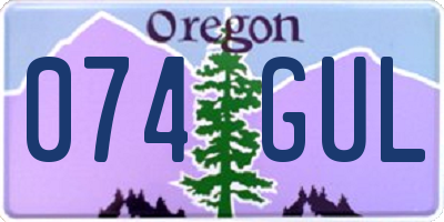 OR license plate 074GUL