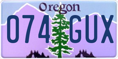 OR license plate 074GUX