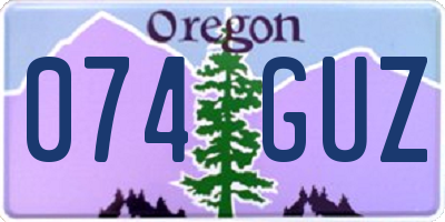 OR license plate 074GUZ