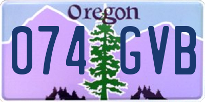 OR license plate 074GVB