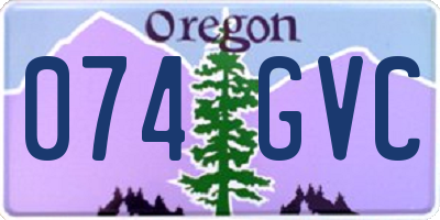 OR license plate 074GVC
