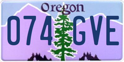 OR license plate 074GVE