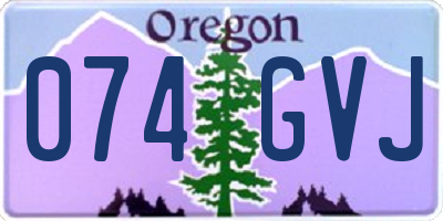 OR license plate 074GVJ
