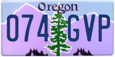OR license plate 074GVP