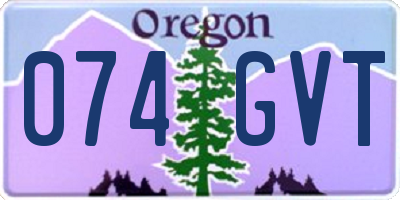 OR license plate 074GVT