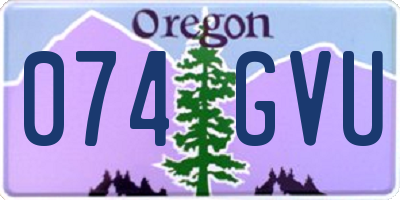 OR license plate 074GVU