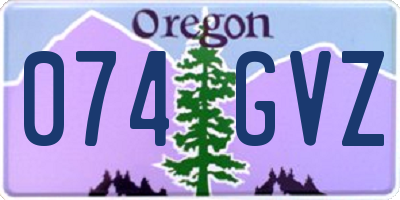OR license plate 074GVZ